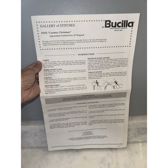 Bucilla Country Christmas Cross Stitch Stocking Gallery Of Stitches 16” Vintage - Picture 10 of 16